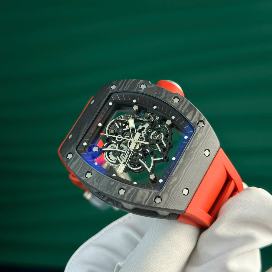 Reloj réplica: Richard Mille RM 055 Bubba Watson, oscuro, fibra de carbono, 42.7 X 49,9 mm — irresistible – Foto 4