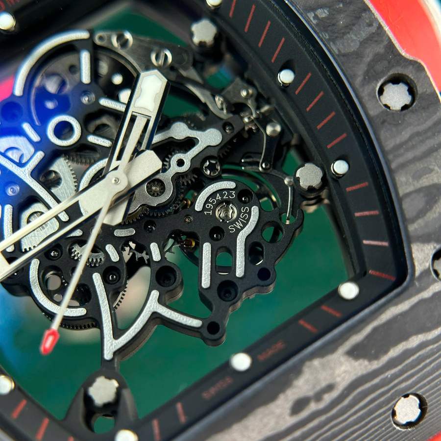 Reloj réplica: Richard Mille RM 055 Bubba Watson, oscuro, fibra de carbono, 42.7 X 49,9 mm — irresistible – Foto 6