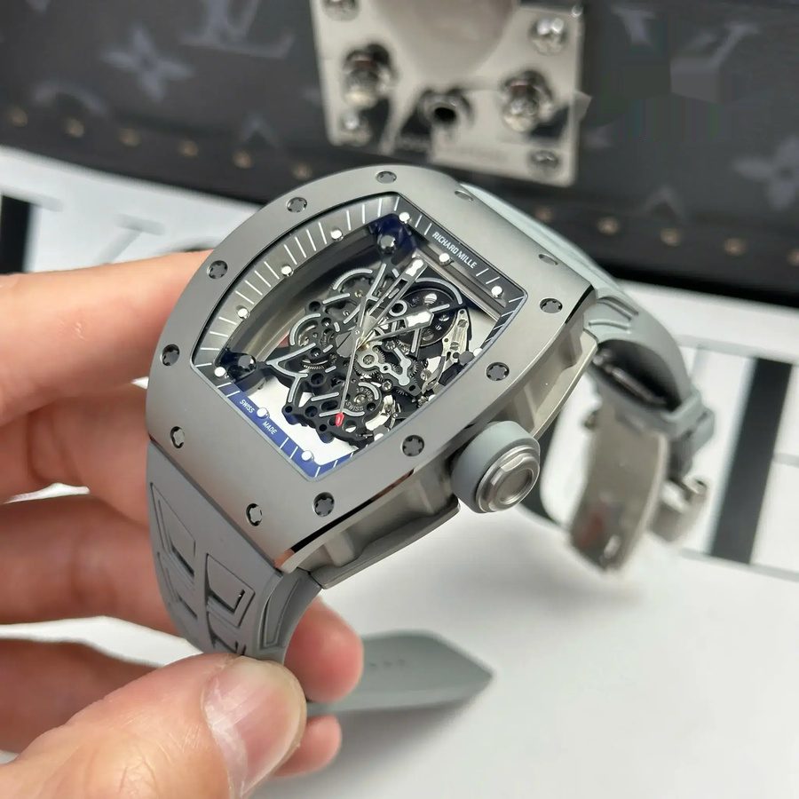Reloj réplica: Richard Mille RM 055 Bubba Watson, completamente gris, titanio, &, cerámica, ZF 42,7 mm — legendario – Foto 3