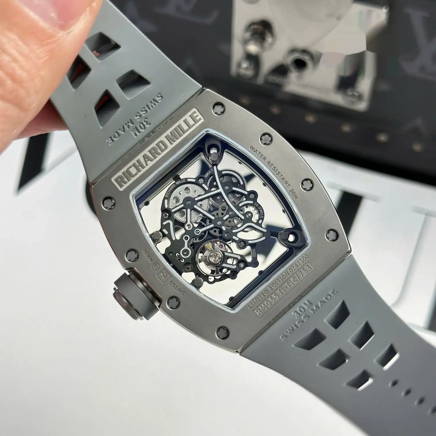Reloj réplica: Richard Mille RM 055 Bubba Watson, completamente gris, titanio, &, cerámica, ZF 42,7 mm — legendario – Foto 10