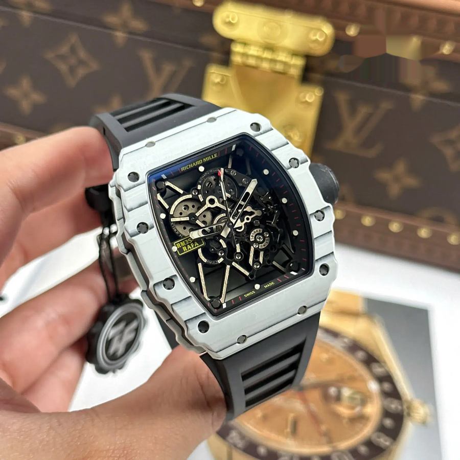 Reloj réplica: Richard Mille RM 35-01 Rafael Nadal Carbon TPT ZF V3 49,94 mm X 44,5 mm — lujoso – Foto 3