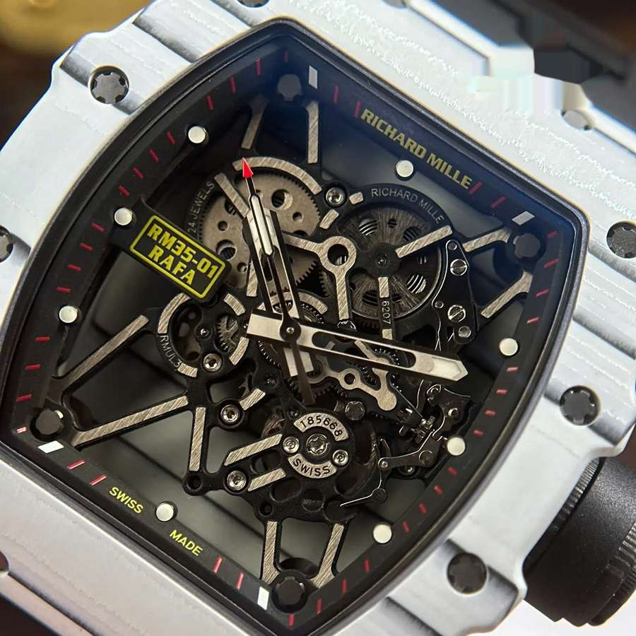 Reloj réplica: Richard Mille RM 35-01 Rafael Nadal Carbon TPT ZF V3 49,94 mm X 44,5 mm — lujoso – Foto 5