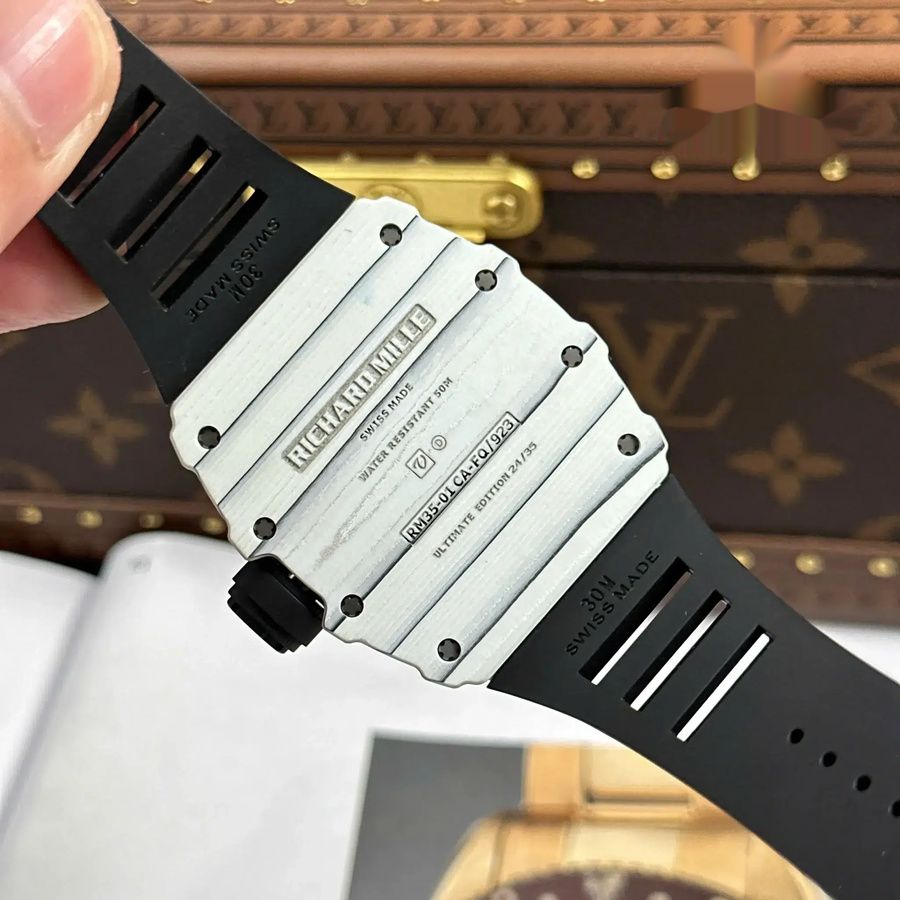 Reloj réplica: Richard Mille RM 35-01 Rafael Nadal Carbon TPT ZF V3 49,94 mm X 44,5 mm — lujoso – Foto 11