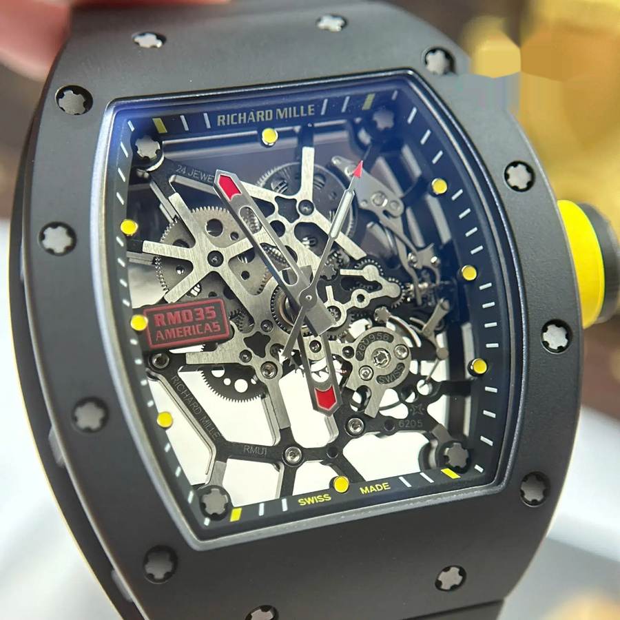 Reloj réplica: Richard Mille RM 035 Rafael Nadal Americas, edición limitada, Z, fabricante, 39,7 mm X 48 mm — de lujo – Foto 4