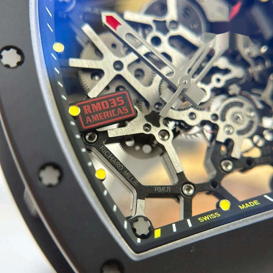 Reloj réplica: Richard Mille RM 035 Rafael Nadal Americas, edición limitada, Z, fabricante, 39,7 mm X 48 mm — de lujo – Foto 7