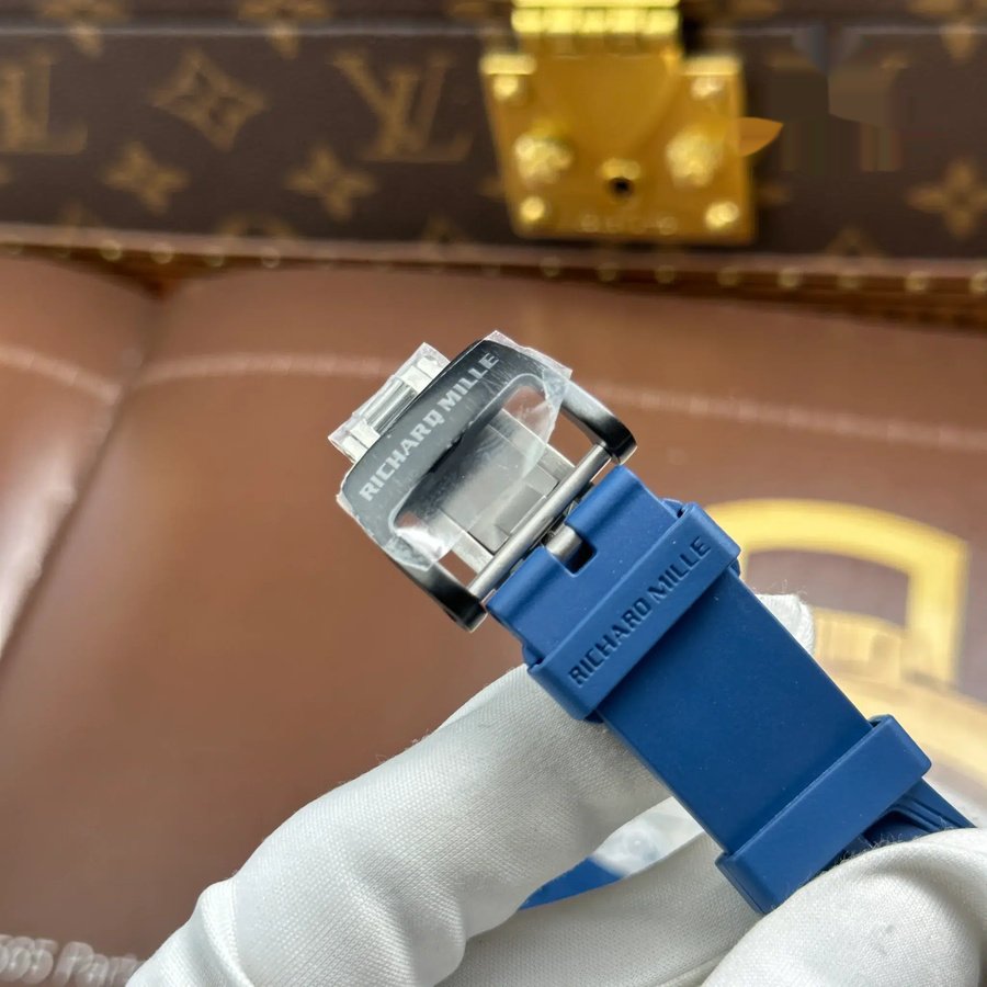 Reloj réplica: Richard Mille RM35-03 Rafael Nadal, pastel, azul, Quartz TPT, correa de caucho, 43,2 mm X 50 mm — de lujo – Foto 12