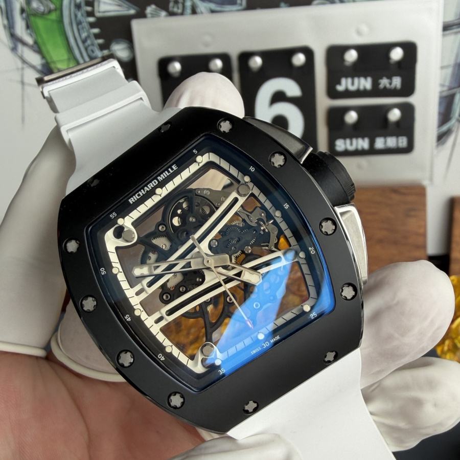 Reloj réplica: Richard Mille RM 61-01 Yohan Blake, monocromo, edición limitada, movimiento vaucher, 42,7 mm X 50,23 mm — de última novedad – Foto 3