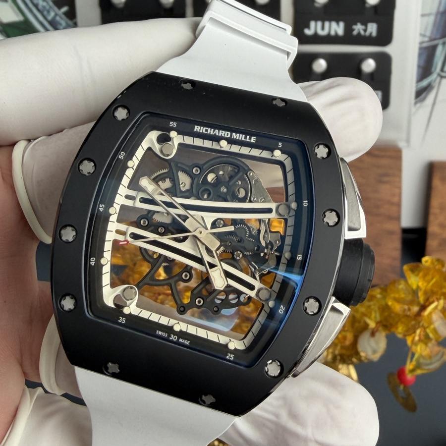 Reloj réplica: Richard Mille RM 61-01 Yohan Blake, monocromo, edición limitada, movimiento vaucher, 42,7 mm X 50,23 mm — de última novedad – Foto 4