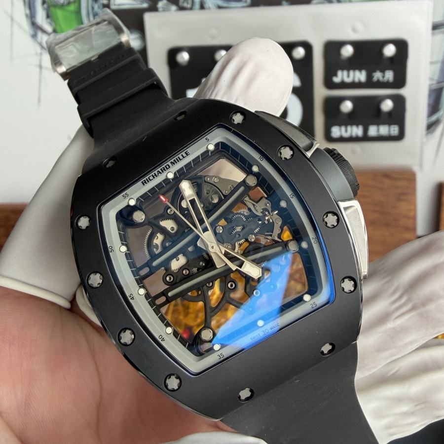 Reloj réplica: Richard Mille RM 61-01 Yohan Blake, completamente gris, movimiento vaucher, 42,7 mm X 50,23 mm — de primer nivel – Foto 3