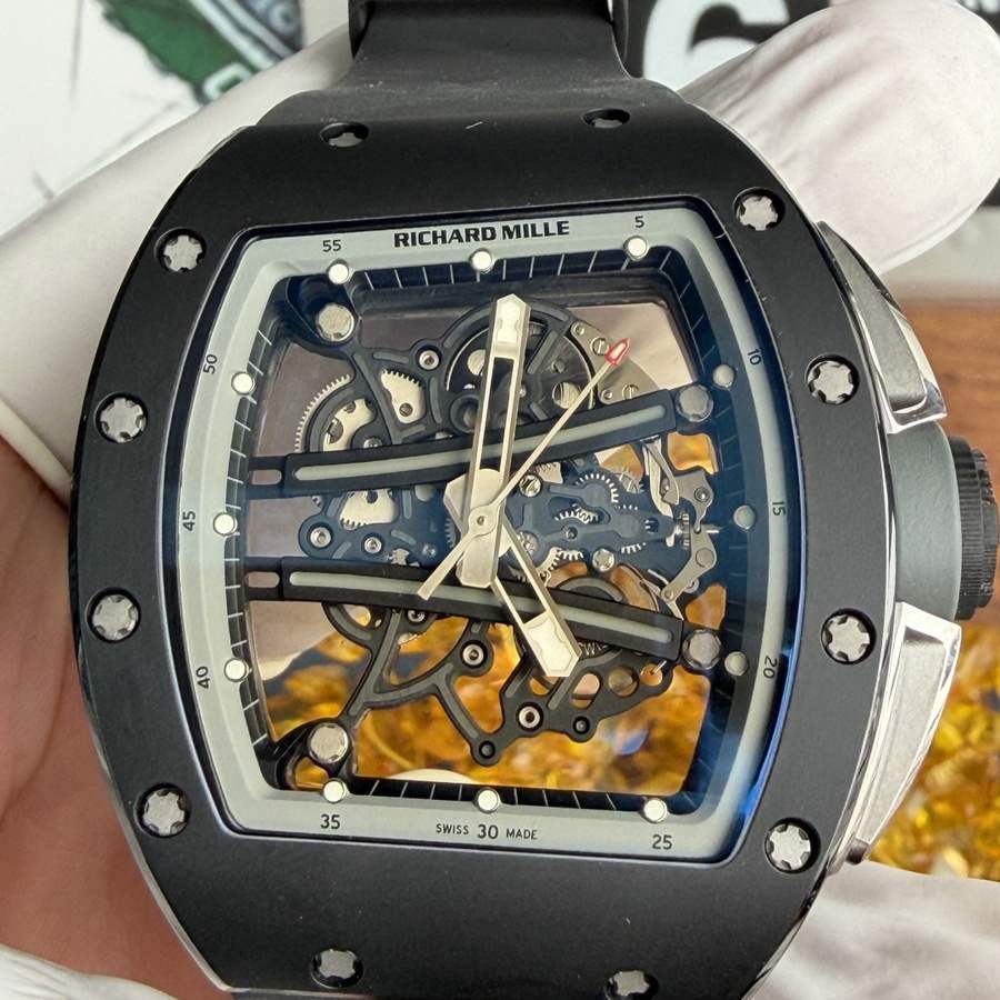 Reloj réplica: Richard Mille RM 61-01 Yohan Blake, completamente gris, movimiento vaucher, 42,7 mm X 50,23 mm — de primer nivel – Foto 5