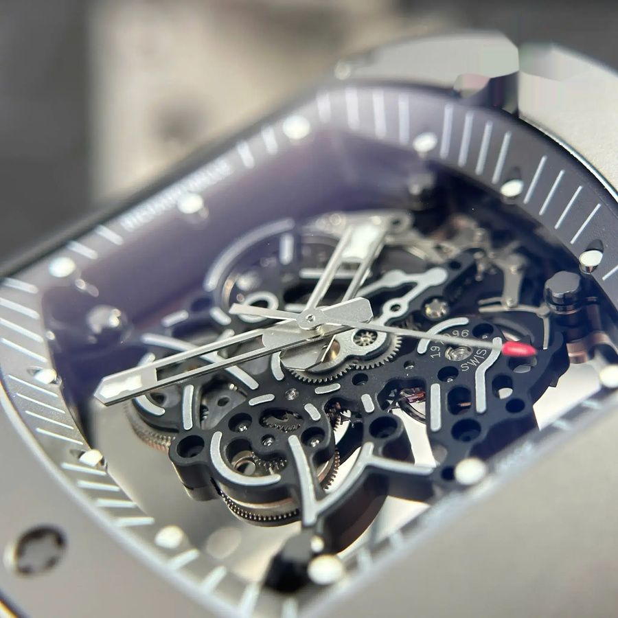 Reloj réplica: Richard Mille RM 055 Bubba Watson, titanio, &, cerámica, gris, ZF 42,7 mm — discreto – Foto 7