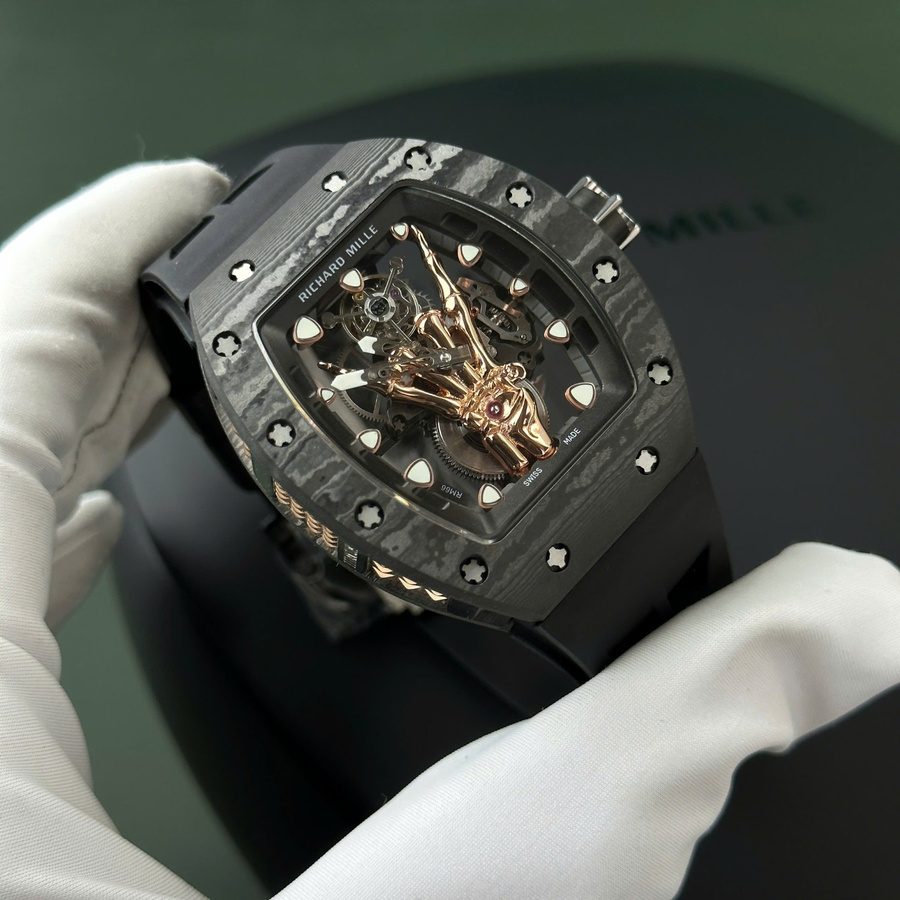 Reloj réplica: Richard Mille RM 66, volante, tourbillon, Carbon TPT 42.70 X 49,94 mm — único – Foto 3