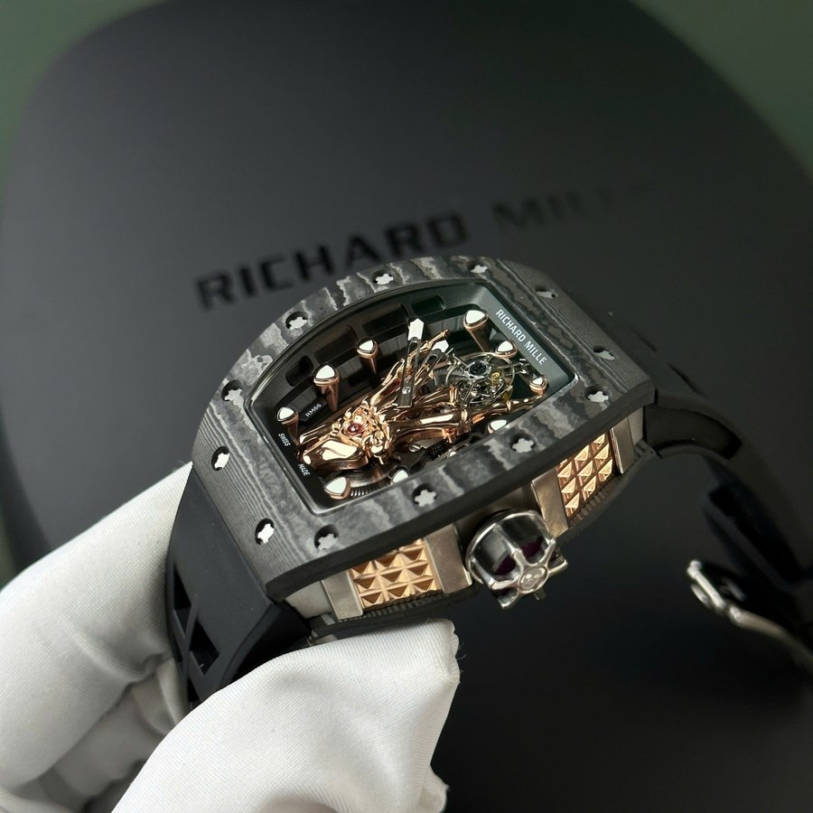 Reloj réplica: Richard Mille RM 66, volante, tourbillon, Carbon TPT 42.70 X 49,94 mm — único – Foto 4