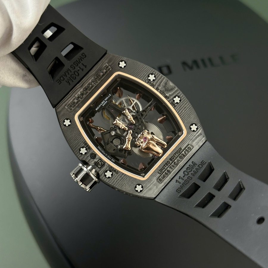Reloj réplica: Richard Mille RM 66, volante, tourbillon, Carbon TPT 42.70 X 49,94 mm — único – Foto 9