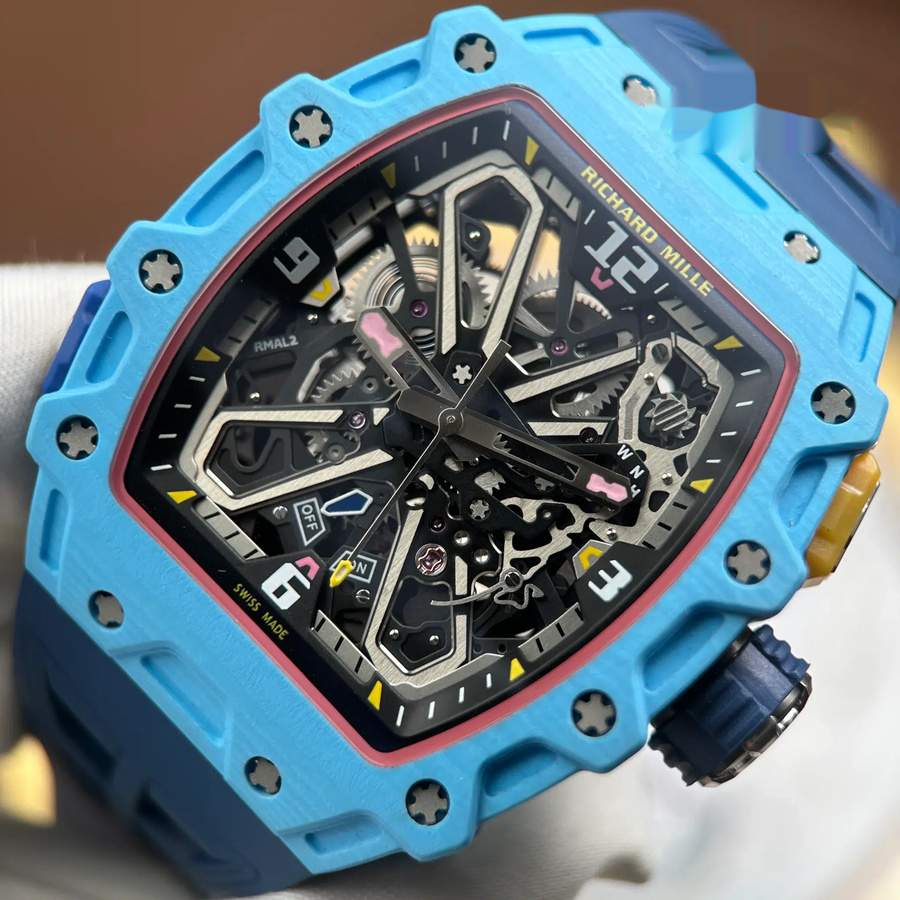 Reloj réplica: Richard Mille RM 35-03 Rafael Nadal, pastel, azul, cuarzo, 43,2 mm X 50 mm — sofisticado – Foto 5