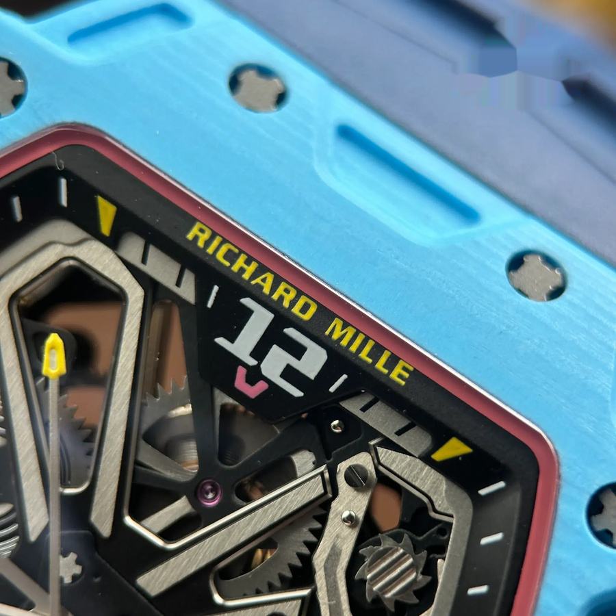 Reloj réplica: Richard Mille RM 35-03 Rafael Nadal, pastel, azul, cuarzo, 43,2 mm X 50 mm — sofisticado – Foto 6