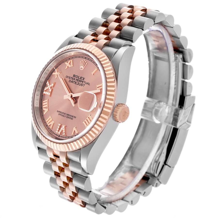 Reloj réplica para hombre: Rolex Datejust 36, acero, Everose, oro rosa, diamante, 126231 — irresistible – Foto 4