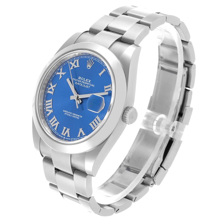 Reloj réplica para hombre: Rolex Datejust 41, azul, esfera con números romanos, acero, 126300 — con excelente relación calidad-precio – Foto 4