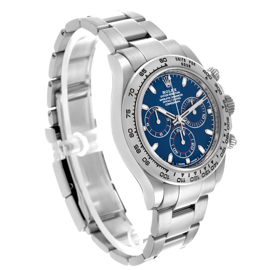 Reloj réplica para hombre: Rolex Daytona, esfera azul, oro blanco, cronógrafo, 116509 — de nueva generación – Foto 3