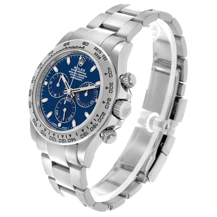 Reloj réplica para hombre: Rolex Daytona, esfera azul, oro blanco, cronógrafo, 116509 — de nueva generación – Foto 4