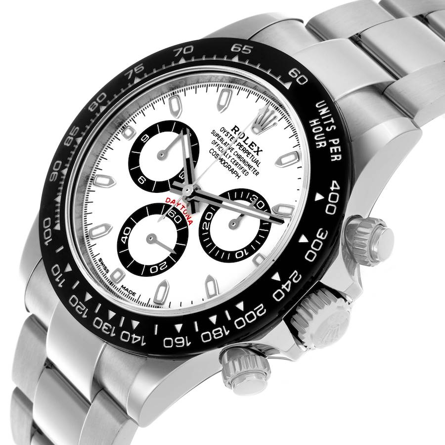 Reloj réplica para hombre: Rolex Daytona, bisel de cerámica, esfera panda blanca, acero, 116500 — duradero – Foto 5