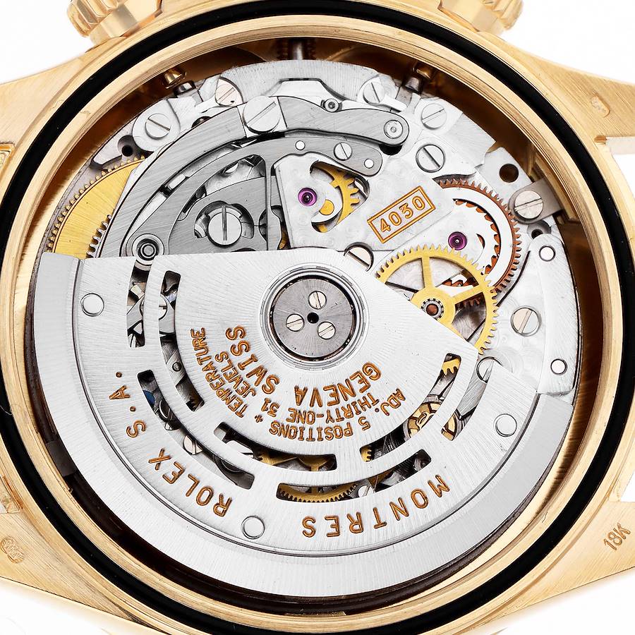 Reloj réplica para hombre: Rolex Daytona, cronógrafo, oro amarillo, esfera blanca, 16528 — sofisticado – Foto 6