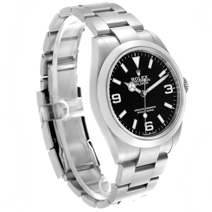 Reloj réplica para hombre: Rolex Explorer I 40 mm, esfera negra, acero, 224270 — directo de fábrica – Foto 3