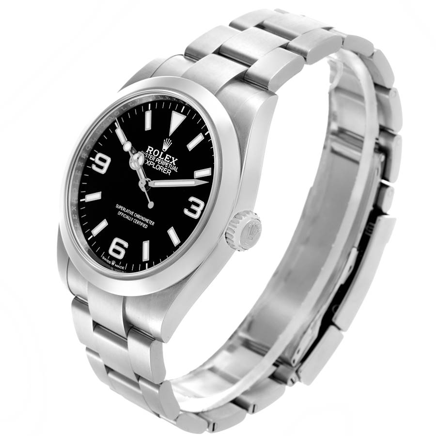 Reloj réplica para hombre: Rolex Explorer I 40 mm, esfera negra, acero, 224270 — directo de fábrica – Foto 4