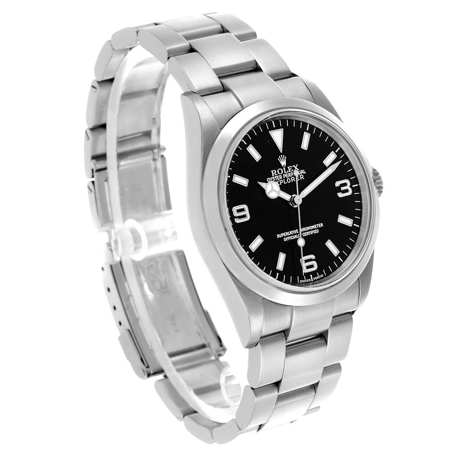 Reloj réplica para hombre: Rolex Explorer I, esfera negra, acero, 114270 — con estilo – Foto 3