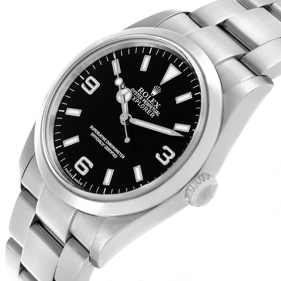 Reloj réplica para hombre: Rolex Explorer I, esfera negra, acero, 114270 — con estilo – Foto 5