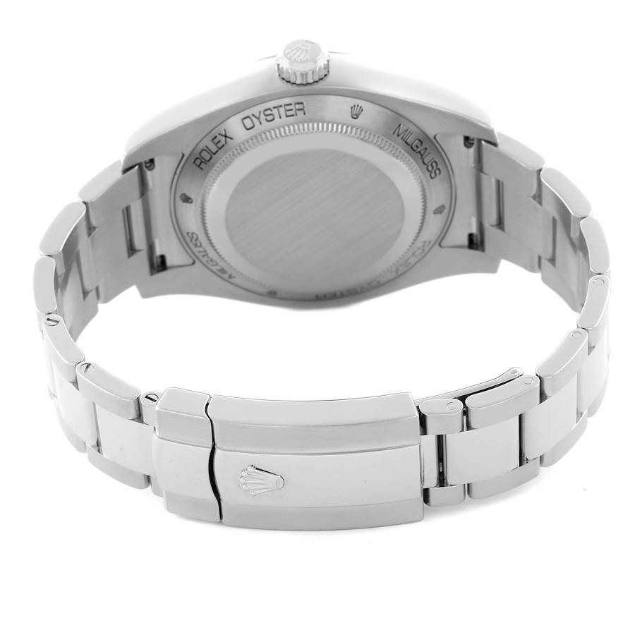 Reloj réplica para hombre: Rolex Milgauss, esfera azul, cristal verde, acero, 116400GV — con estilo – Foto 7