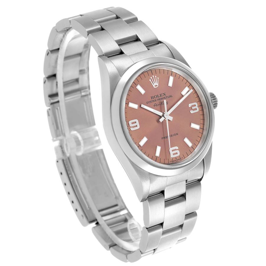 Reloj réplica para hombre: Rolex Air King, esfera salmón, bisel liso, acero, 14000 — prémium – Foto 3