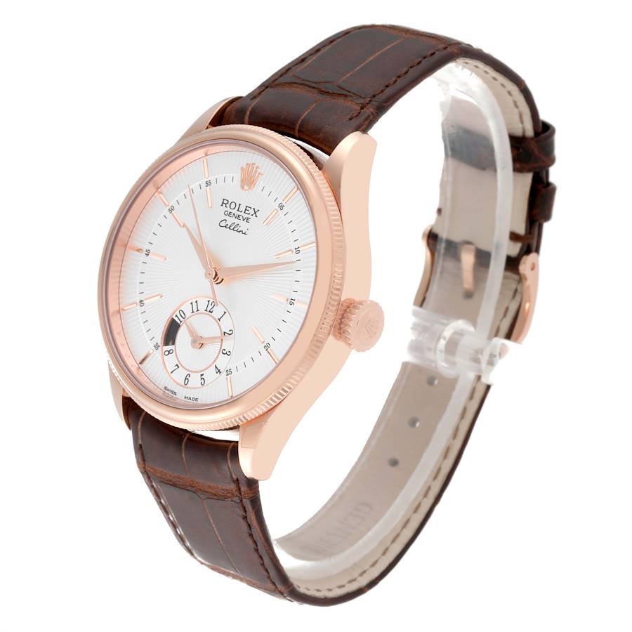 Reloj réplica para hombre: Rolex Cellini, doble huso horario, Everose, oro rosa, automático, 50525 — llamativo – Foto 4