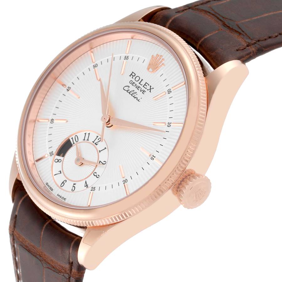 Reloj réplica para hombre: Rolex Cellini, doble huso horario, Everose, oro rosa, automático, 50525 — llamativo – Foto 5