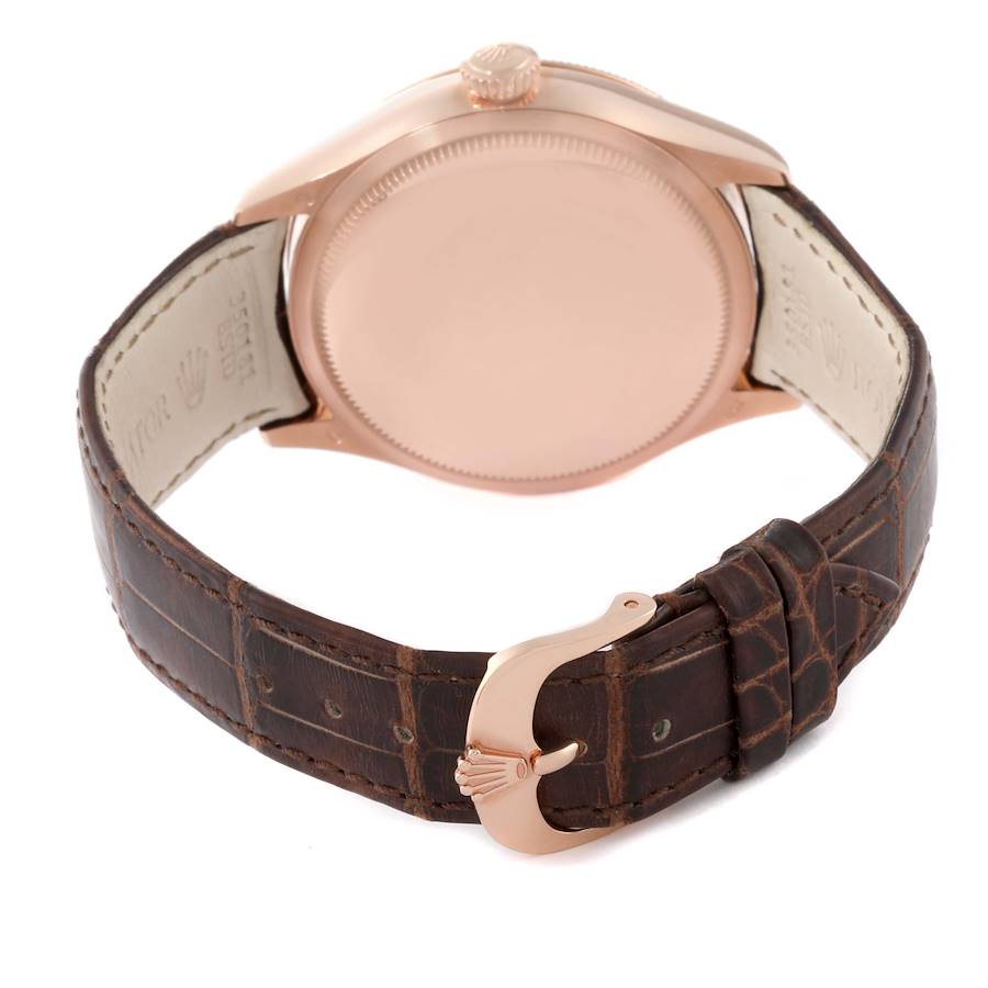 Reloj réplica para hombre: Rolex Cellini, doble huso horario, Everose, oro rosa, automático, 50525 — llamativo – Foto 8