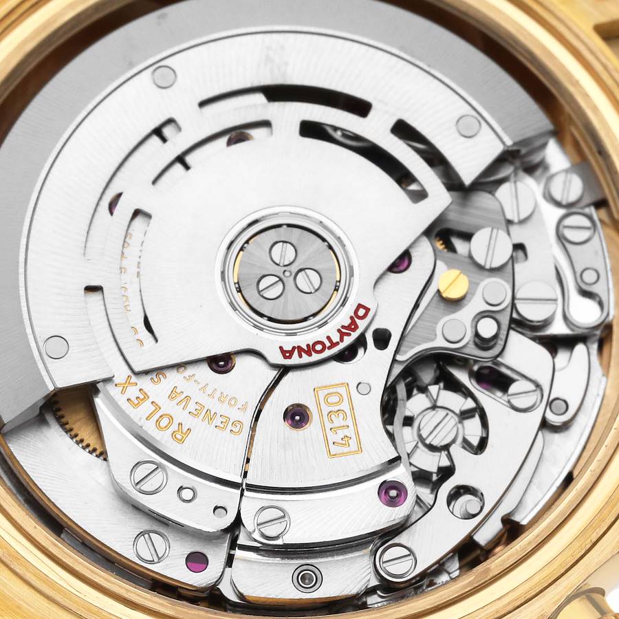 Reloj réplica para hombre: Rolex Daytona, oro amarillo, esfera blanca, marrón, correa, 116518 — nuevo – Foto 6