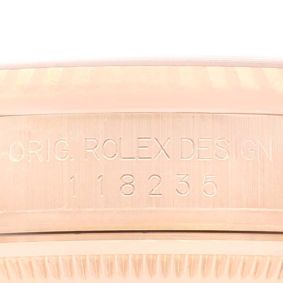 Reloj réplica para hombre: Rolex President Day-Date 36 Everose, oro, esfera negra, 118235 — irresistible – Foto 6
