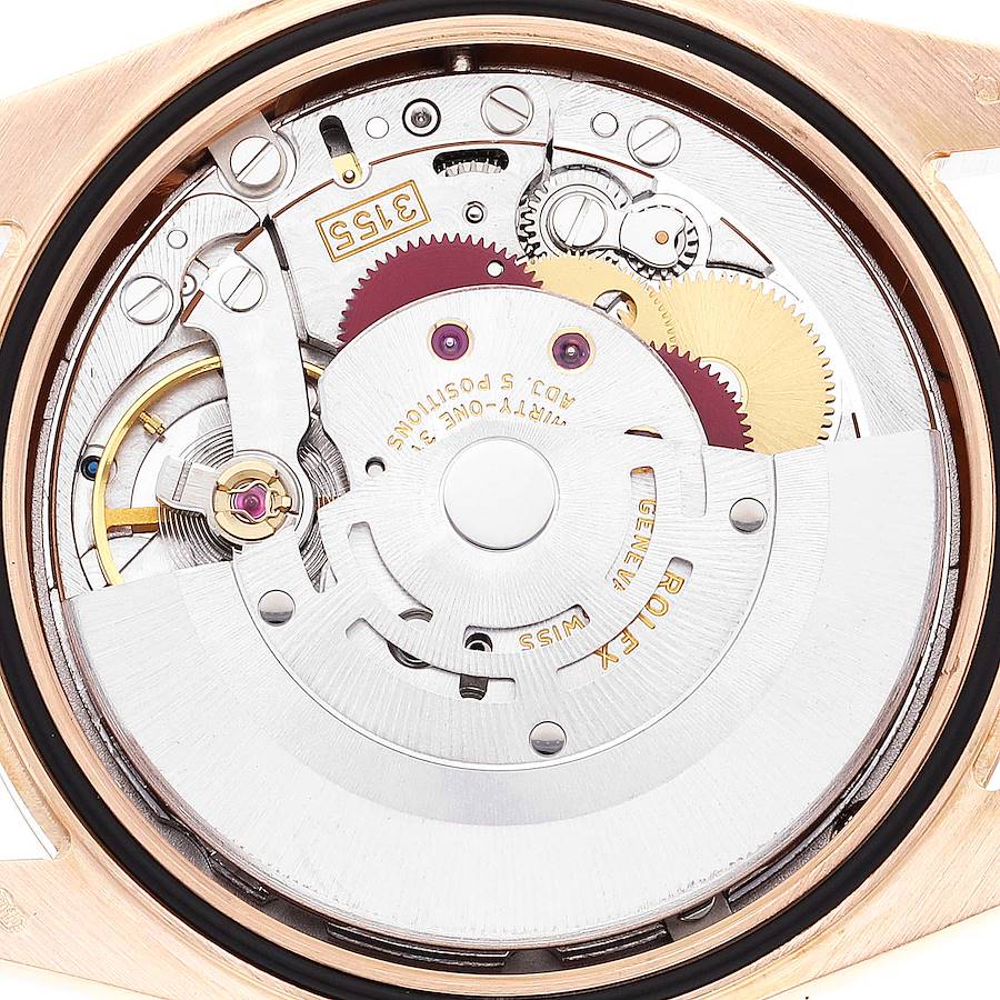 Reloj réplica para hombre: Rolex President Day-Date 36 Everose, oro, esfera negra, 118235 — irresistible – Foto 7