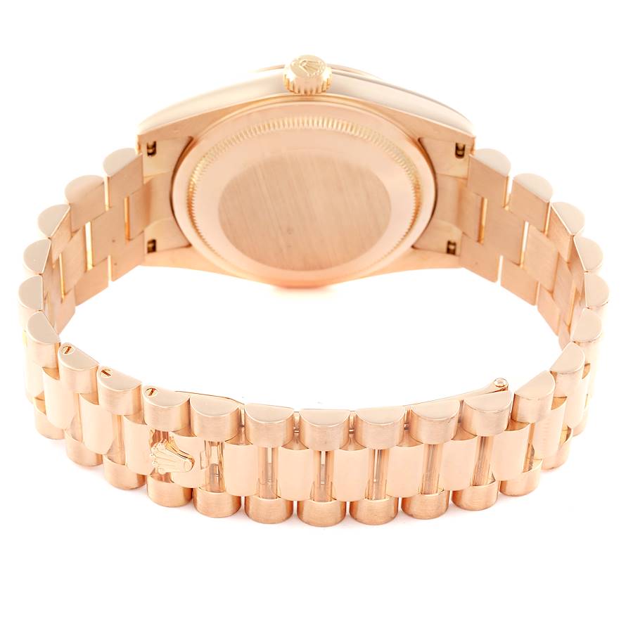 Reloj réplica para hombre: Rolex President Day-Date 36 Everose, oro, esfera negra, 118235 — irresistible – Foto 8