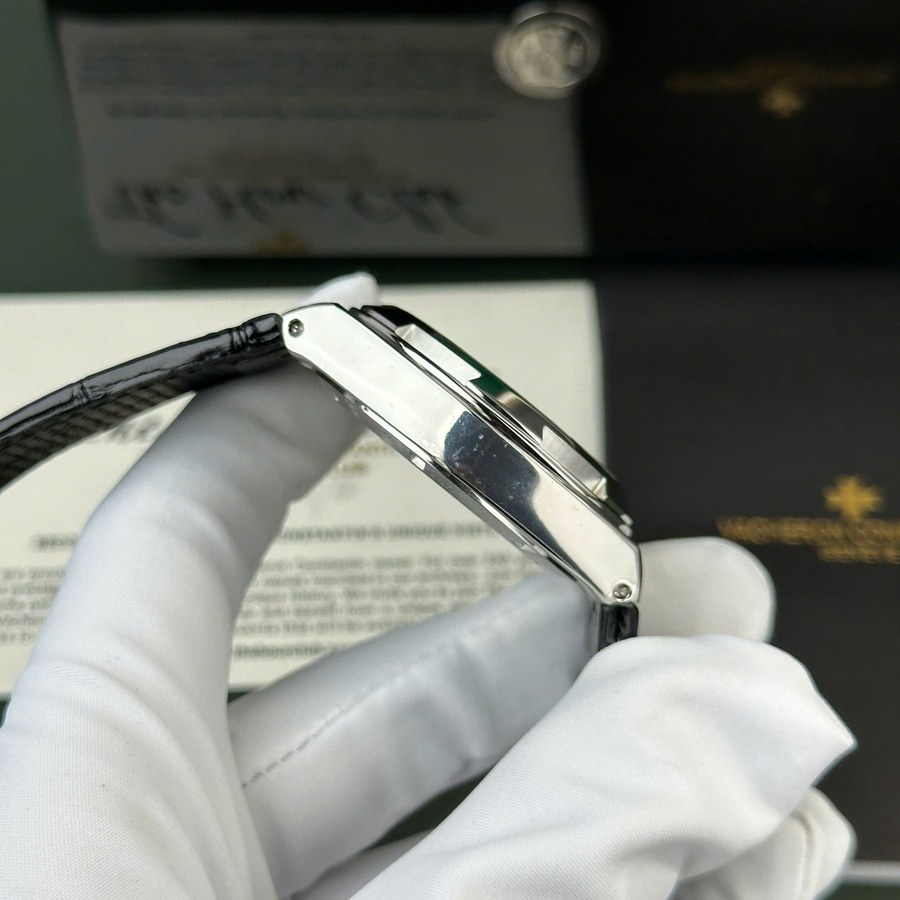 Reloj réplica: Vacheron Constantin Overseas, doble huso horario, 7900V/110A-B546, esfera negra, y, correa de piel, 41 mm — exclusivo – Foto 7
